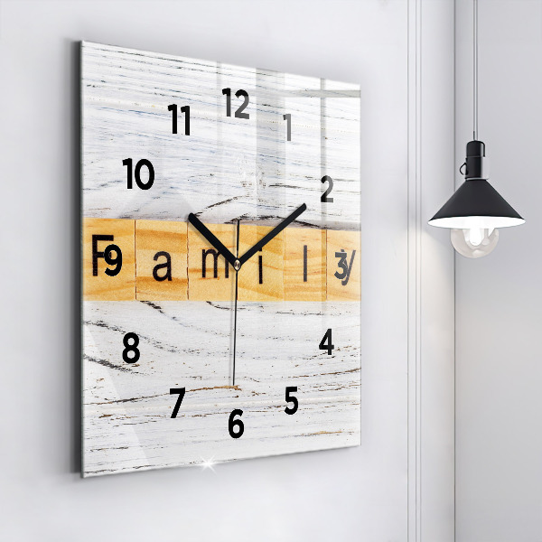 Reloj de pared cuadrado Familia