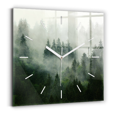 Reloj de pared cuadrado Bosque brumoso
