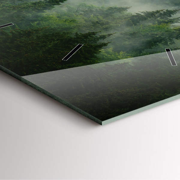 Reloj de pared cuadrado Bosque brumoso