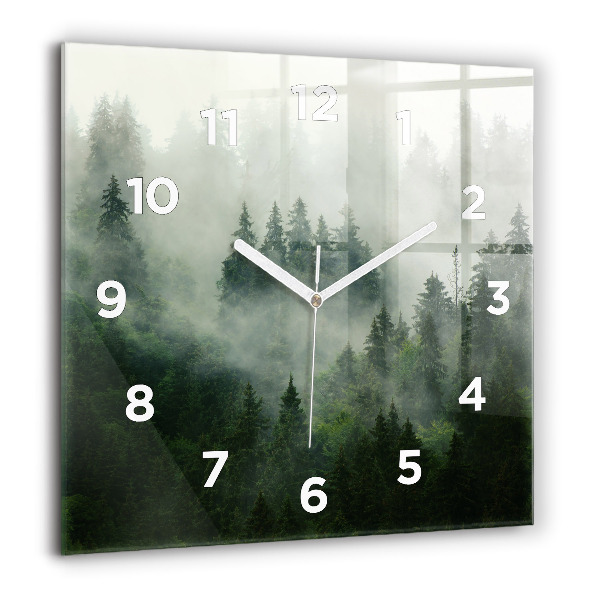 Reloj de pared cuadrado Bosque brumoso