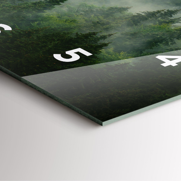 Reloj de pared cuadrado Bosque brumoso