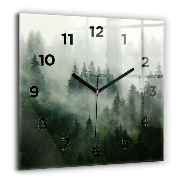 Reloj de pared cuadrado Bosque brumoso