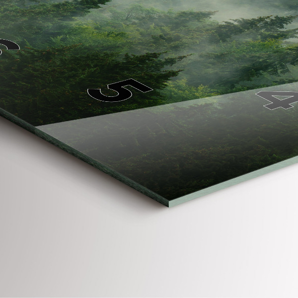 Reloj de pared cuadrado Bosque brumoso