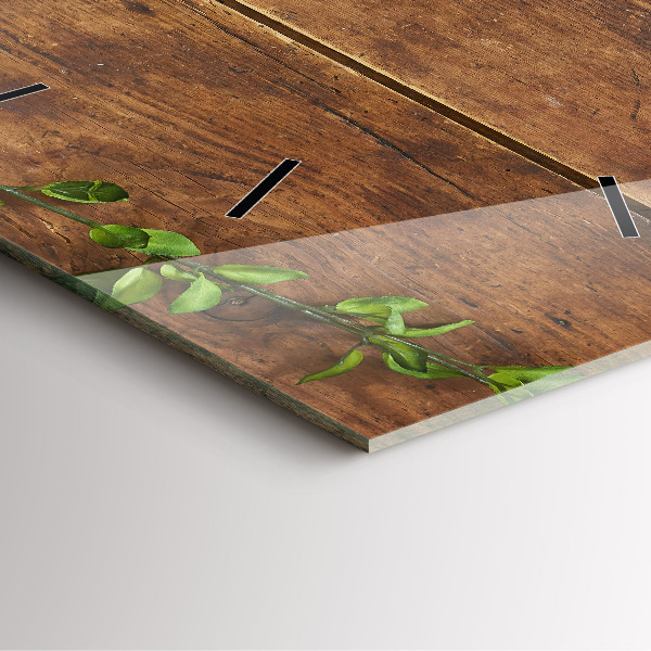 Reloj cuadrado Madera rústica