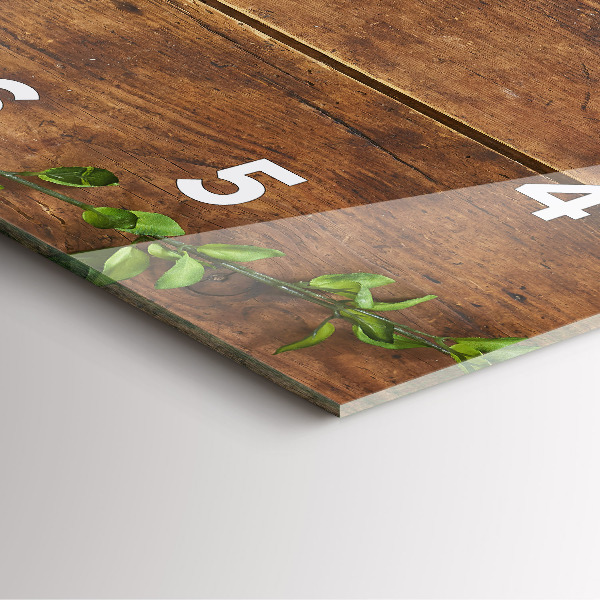 Reloj cuadrado Madera rústica