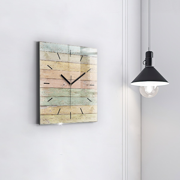 Reloj de pared cuadrado Tablas de colores