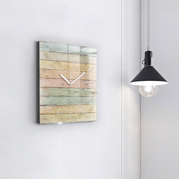 Reloj de pared cuadrado Tablas de colores