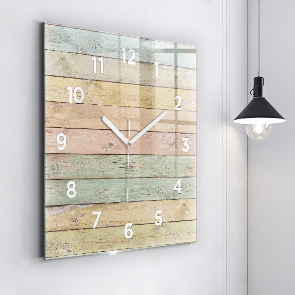 Reloj de pared cuadrado Tablas de colores
