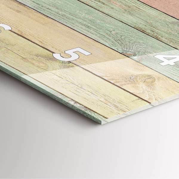 Reloj de pared cuadrado Tablas de colores