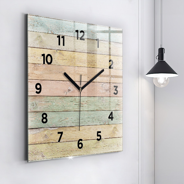 Reloj de pared cuadrado Tablas de colores