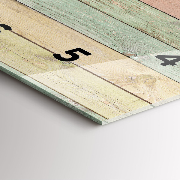 Reloj de pared cuadrado Tablas de colores