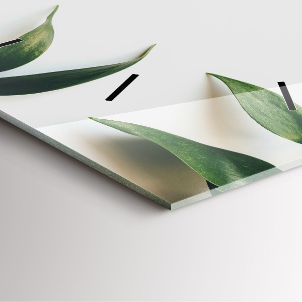 Reloj cuadrado Marco de hojas