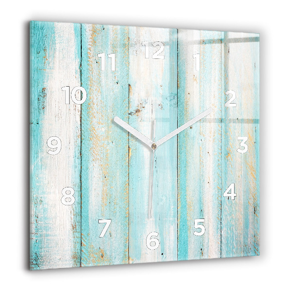 Reloj cuadrado Tablas azules