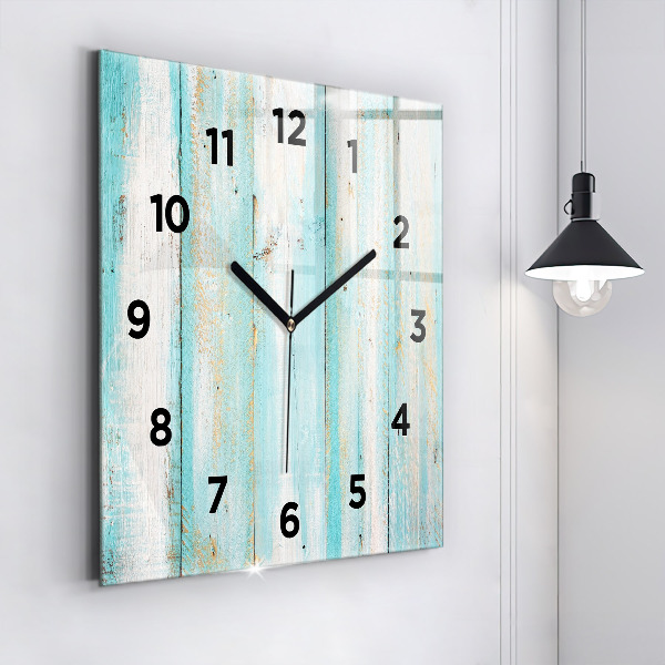 Reloj cuadrado Tablas azules