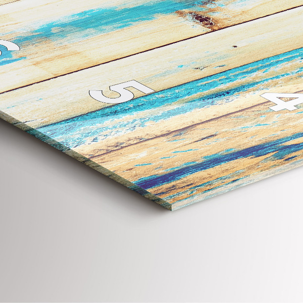 Reloj cuadrado Madera rayada