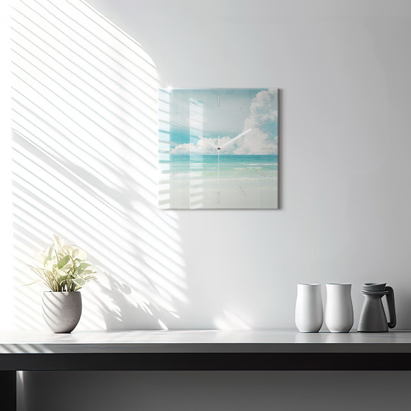 Reloj de pared cuadrado Paisaje mar