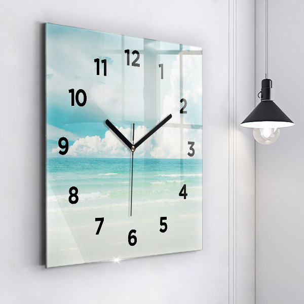 Reloj de pared cuadrado Paisaje mar