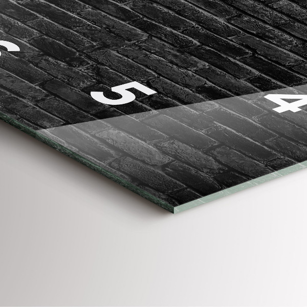 Reloj cuadrado Pared de ladrillos oscuros