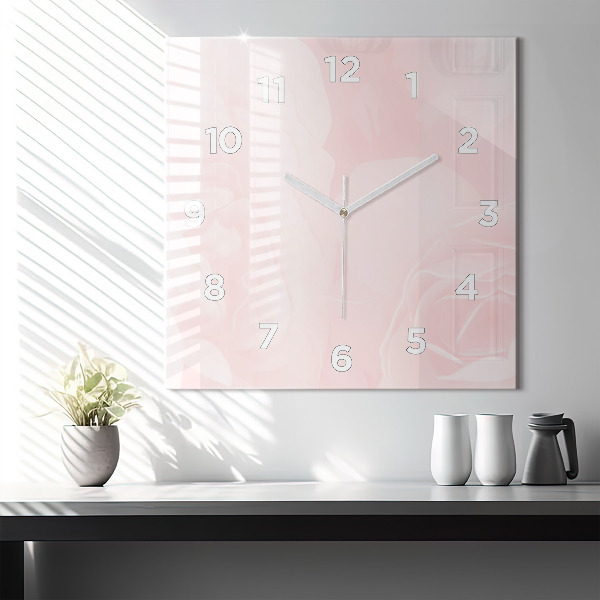 Reloj de pared cuadrado Rosas en flor