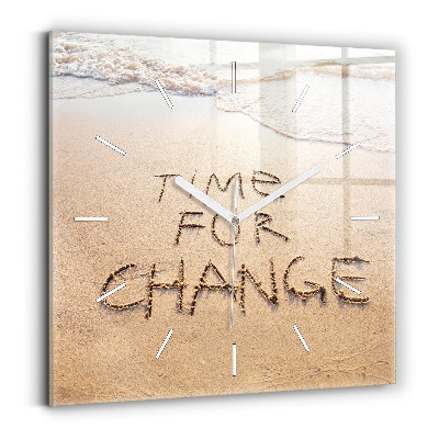 Reloj cuadrado Cita en la playa