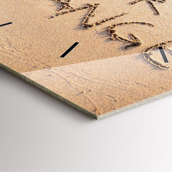 Reloj cuadrado Cita en la playa