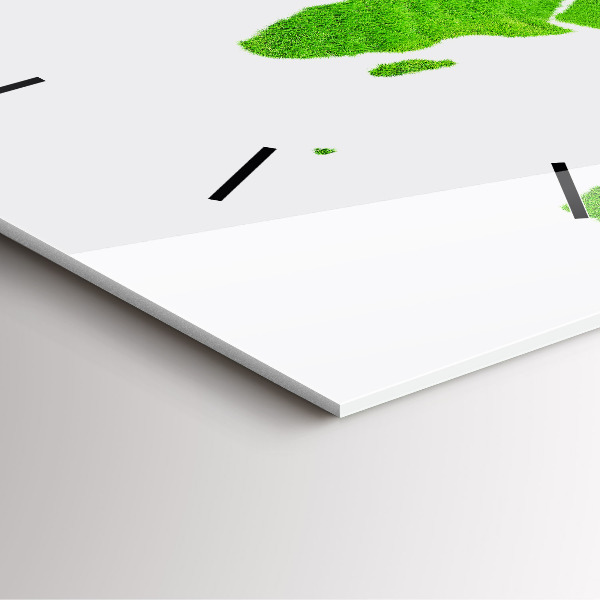 Reloj cuadrado Mapa de hierba verde