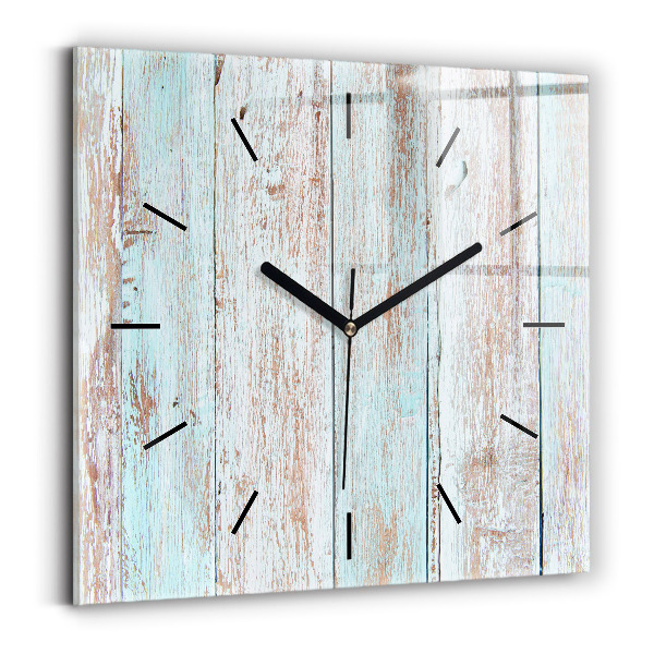 Reloj de pared cuadrado Madera al pastel