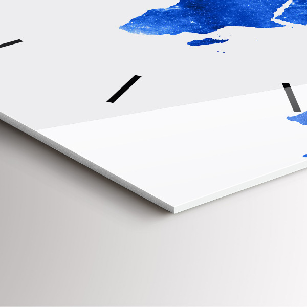 Reloj de pared cuadrado Mapamundi cósmico