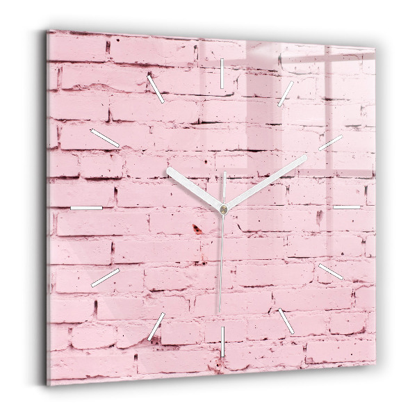 Reloj de pared cuadrado Pared de ladrillos