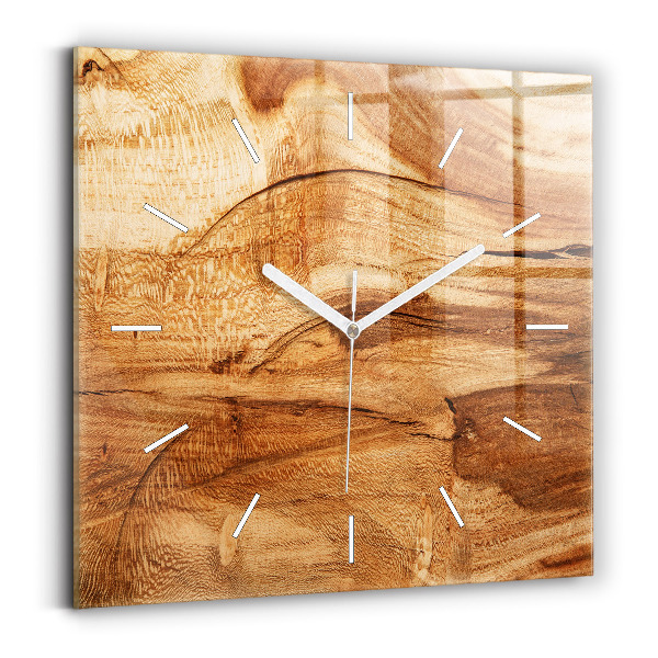 Reloj de pared cuadrado Textura de madera