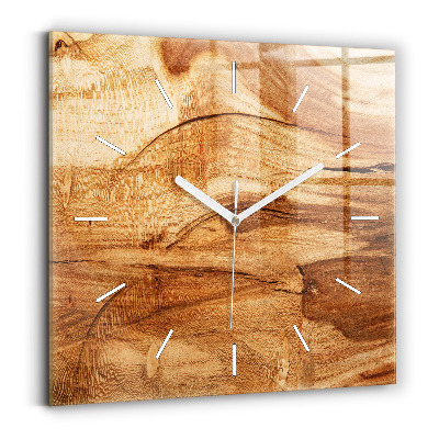 Reloj de pared cuadrado Textura de madera