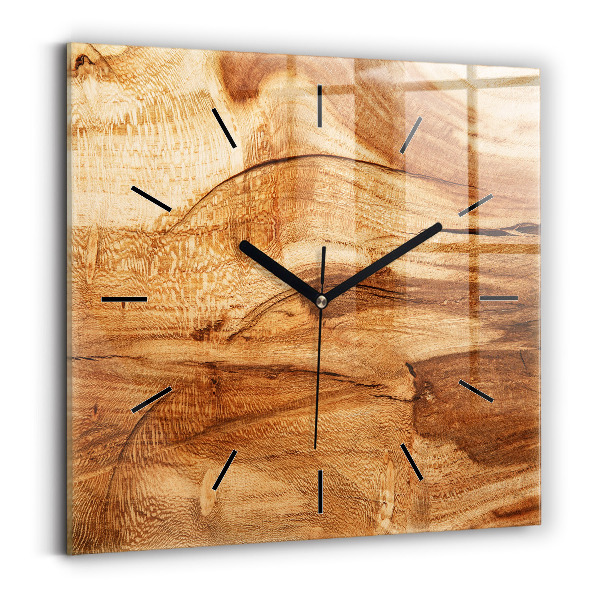 Reloj de pared cuadrado Textura de madera