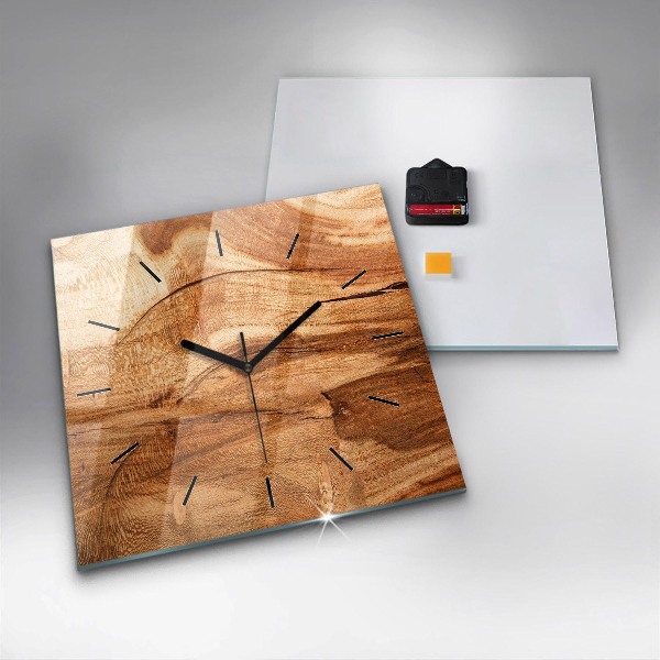 Reloj de pared cuadrado Textura de madera