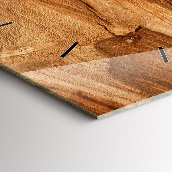 Reloj de pared cuadrado Textura de madera