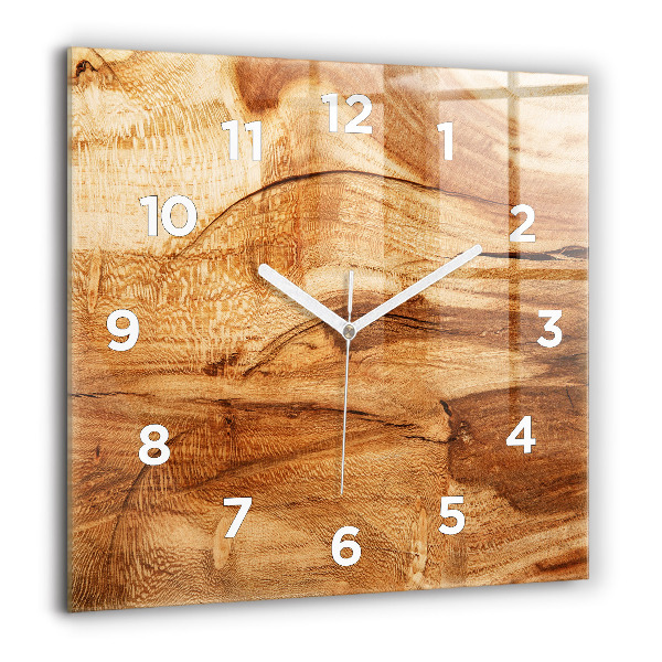 Reloj de pared cuadrado Textura de madera