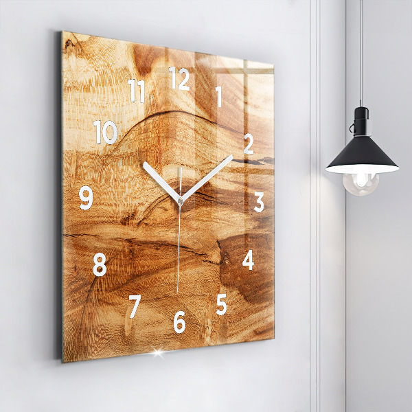 Reloj de pared cuadrado Textura de madera