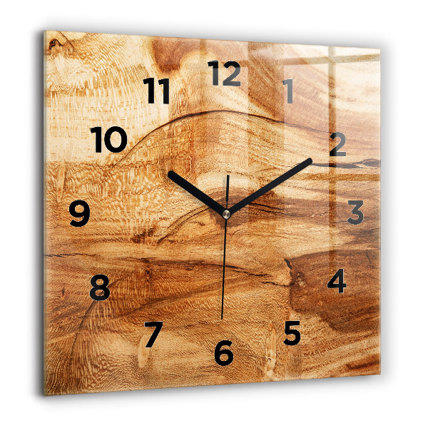 Reloj de pared cuadrado Textura de madera