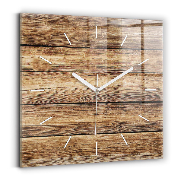 Reloj de pared cuadrado Tablas de madera