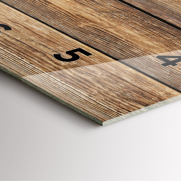 Reloj de pared cuadrado Tablas de madera