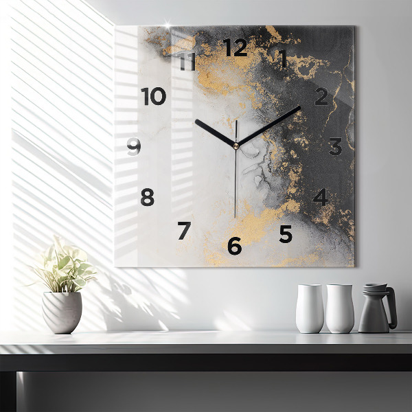 Reloj de pared cuadrado Mármol artístico