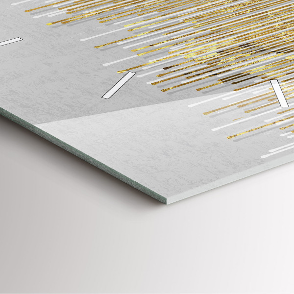 Reloj de pared cuadrado Patrón decorativo y oro