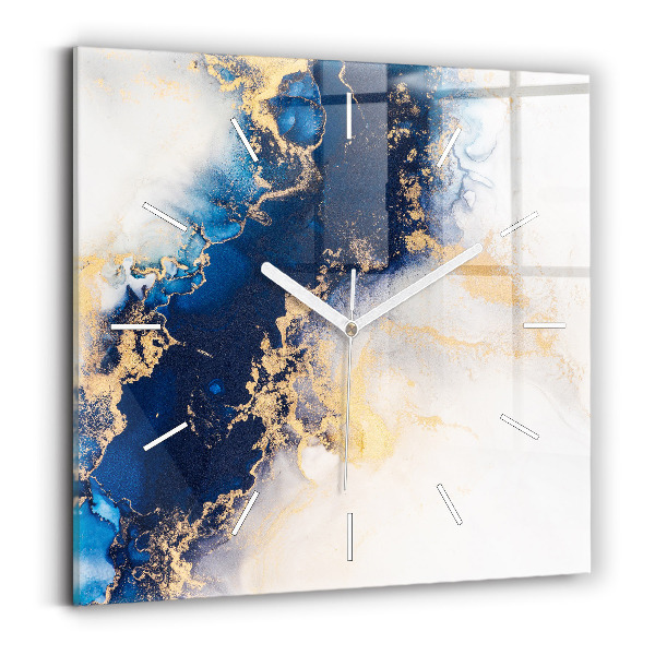 Reloj cuadrado Patrón de mármol