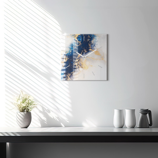 Reloj cuadrado Patrón de mármol