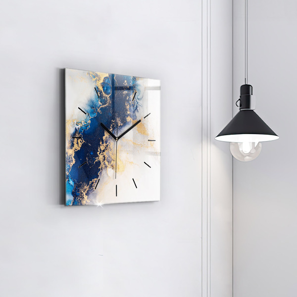 Reloj cuadrado Patrón de mármol