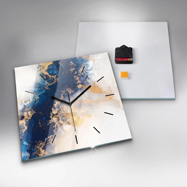 Reloj cuadrado Patrón de mármol