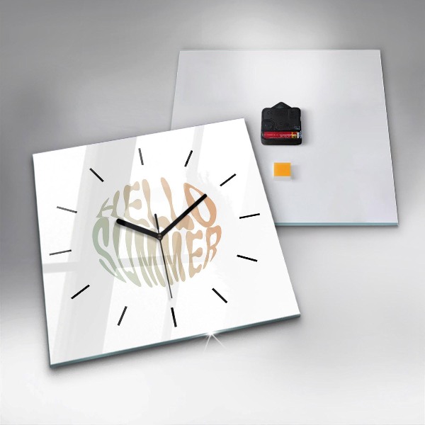 Reloj cuadrado Hola verano