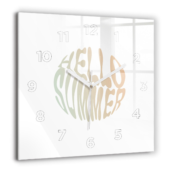 Reloj cuadrado Hola verano