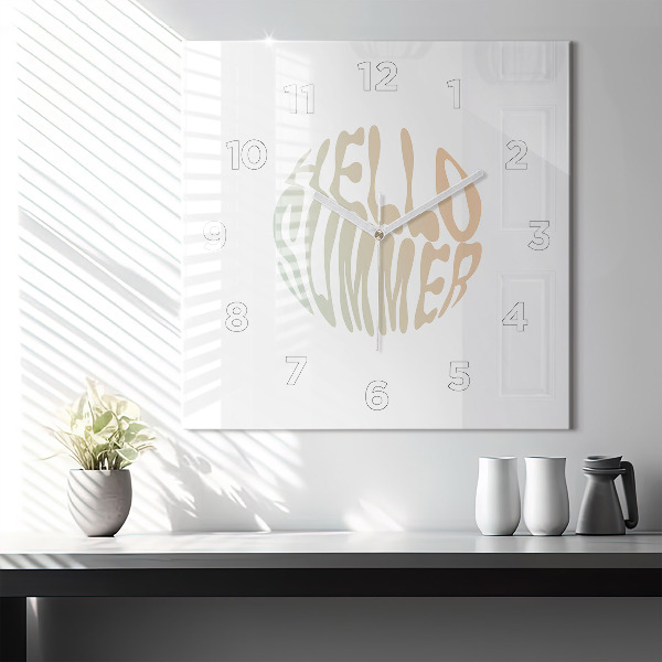 Reloj cuadrado Hola verano