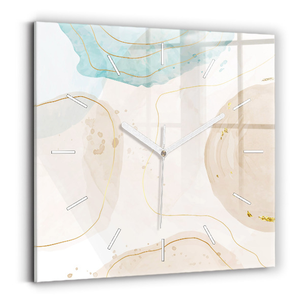 Reloj de pared cuadrado Manchas de acuarela