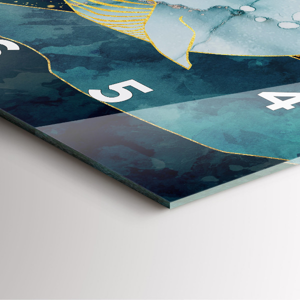 Reloj de pared cuadrado Ballena abstracta